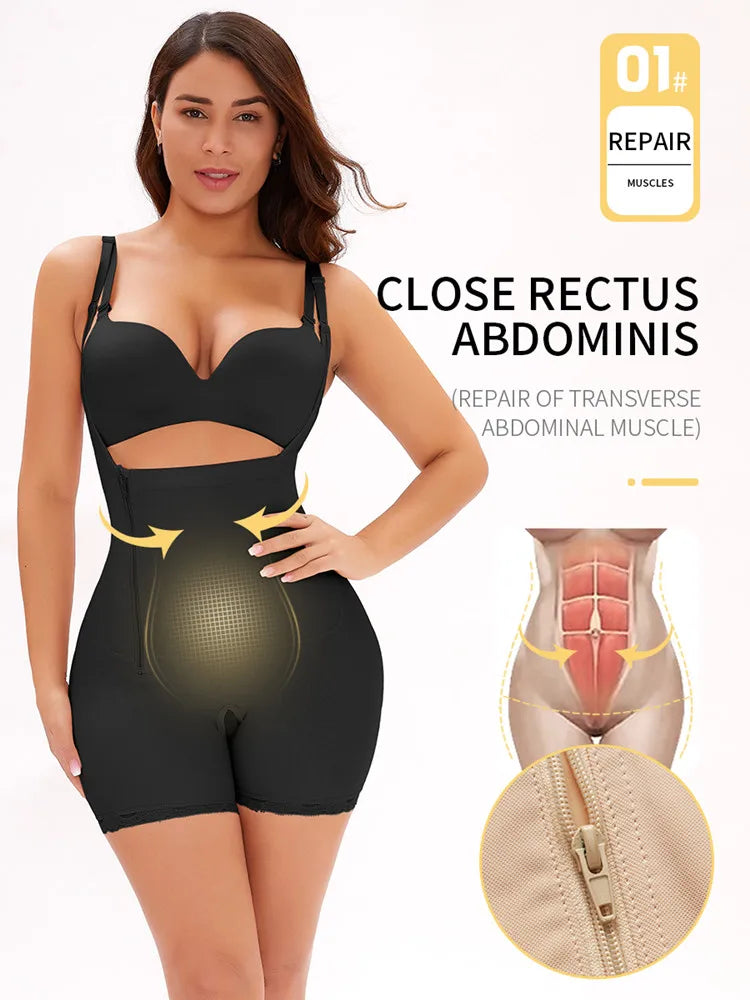 Women Full Body Shapewear Open-Bust Underwear Waist Trainer Corset Seamless Slimming Bodysuit Butt Lifter Plus Size 6XL