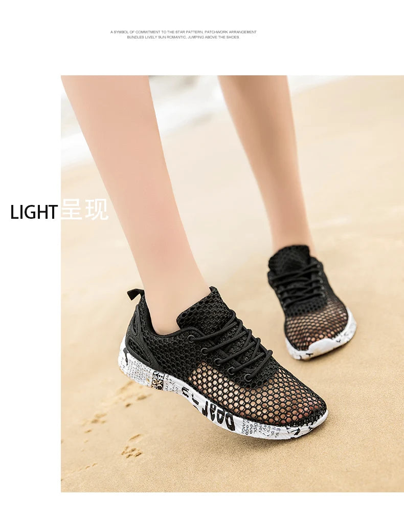 Hight Quality Summer Mens Beach Shoes Outdoor Sandals Air Mesh Sneaker Fashion Women Foam Sport Aqua Footwear Water Light Weight.