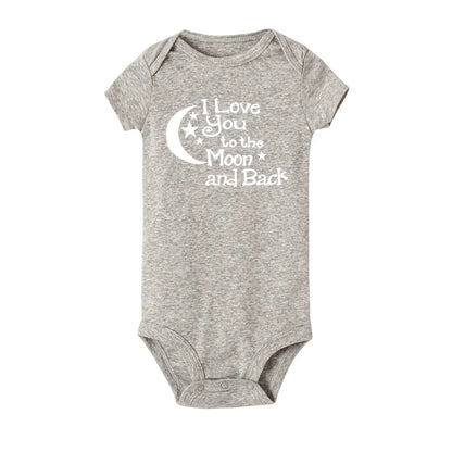 ICH LIEBE DICH ZUM MOND UND ZURÜCK & My Auntie Liebt Mich Gedruckt Jungen Mädchen Infant Playsuits Ein Stück schöne Baby Kid Romper Body