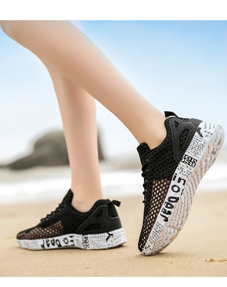 Hight Quality Summer Mens Beach Shoes Outdoor Sandals Air Mesh Sneaker Fashion Women Foam Sport Aqua Footwear Water Light Weight.
