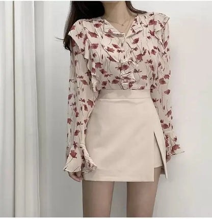 Mini Skirts Women Irregular Solid Side-slit Stretchy Korean Style Trendy Chic OL High Waist Female Bottom Popular Spring Autumn