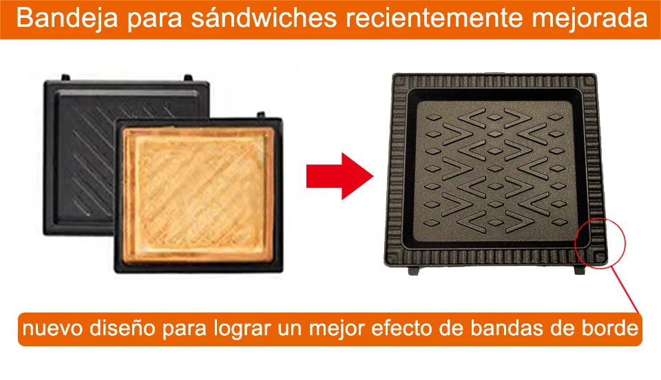2025 New Sandwichera 3 en 1 Tostadora eléctrica Waffle Maker Desayuno Pancake Donut Egg Waffle Fish Cake Horno eléctrico.