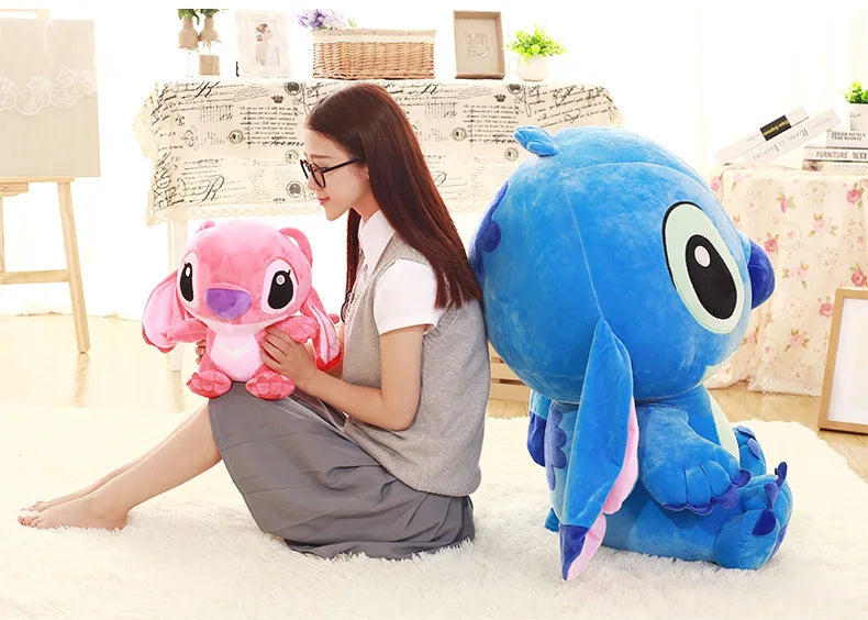 35-65cm Disney Aoger Lilo & Stitch Stuffed Plush Doll Edition Stitch Rose Doll Creative Kawaii Pillow Toy Birthday Gift For Girl.
