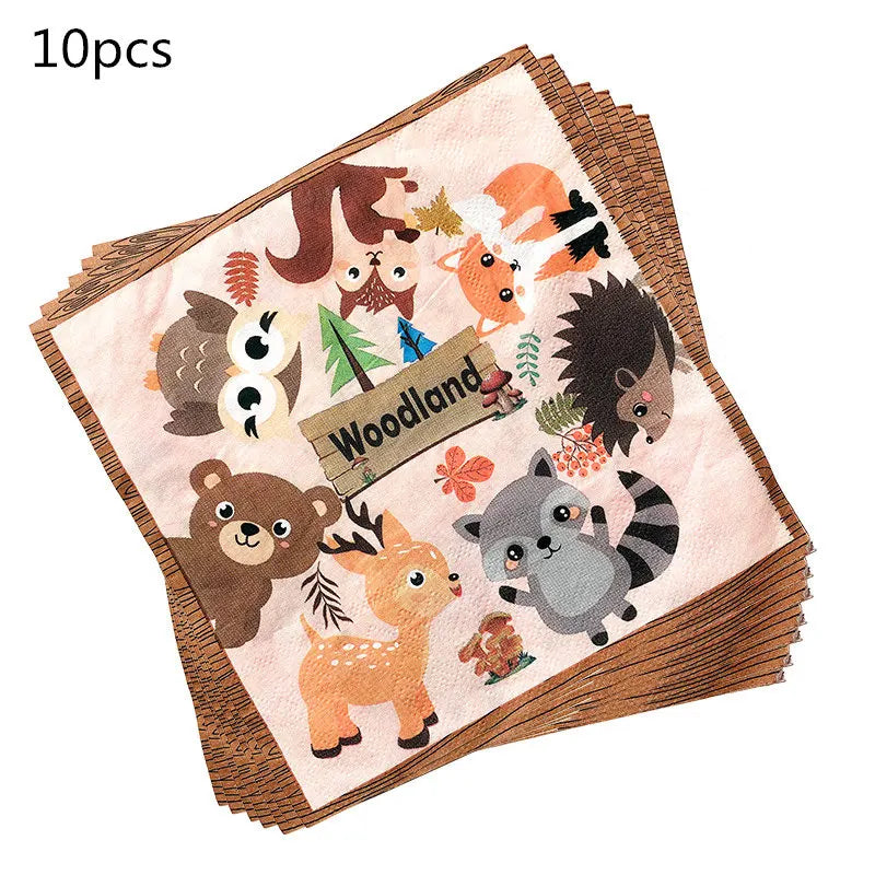 Waldtiere Party Dschungel Safari Geburtstag Party Dekor Waldkreaturen Dschungel Tier Wald Partyzubehör Babyparty.