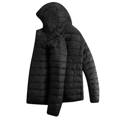 Men's parka Winter Warm USB Heating Jackets Smart Thermostat Pure Color Hooded Heated Clothing male bobojaco Warm padded jacket.