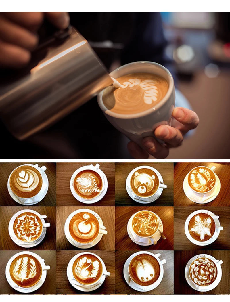 Stainless Milk Frother 400ML Double Mesh Milk Creamer Milk Foam For Cofffee Milk Egg Beater Kitchen Tool Coffee Mixe Frother.