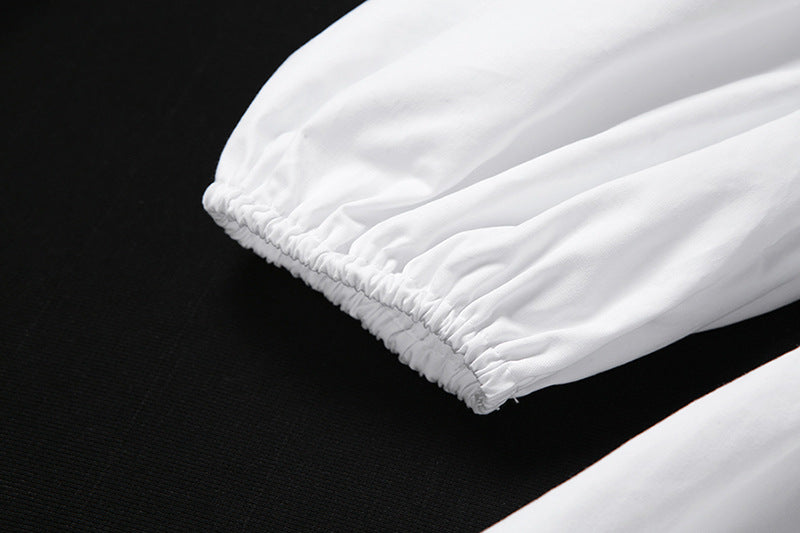 Sexy rückenfreie Minikleider mit Schnürung, Boho-Weiß, Puffärmel, süßes Kleid, schicke Damen, elegante Dame für Hochzeit, Party, Sommerkleidung.