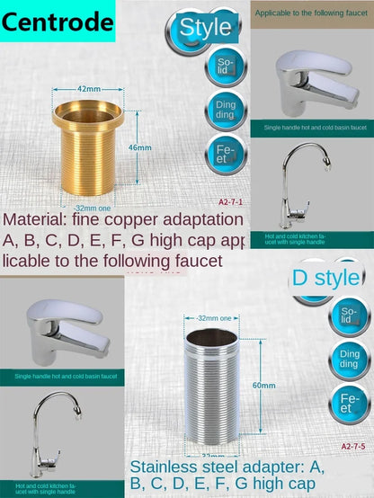 Kitchen faucet faucet fixed foot big foot screw extension nut wash basin thick countertop screw fixing seat repair accessories