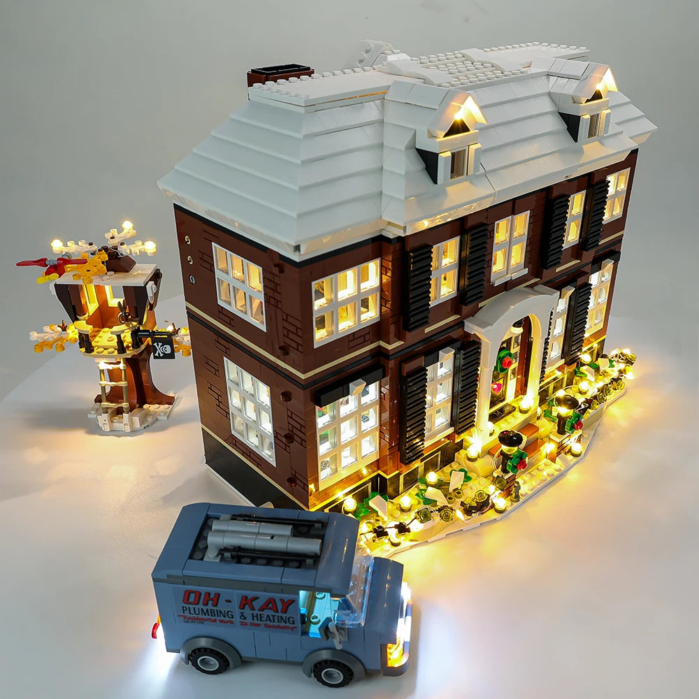 LED Light Kit For Christmas Gift 21330 Home Alone House Street View Building Blocks Bricks  Toy Lamp Set No Model RC Version.