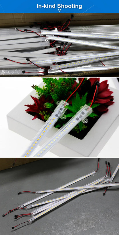 30cm/50cm/60cm LED Rigid Light Strip High Brightness LED Fluorescent Floodlight Tube Bar Industries Showcase Display Lamp 220V.