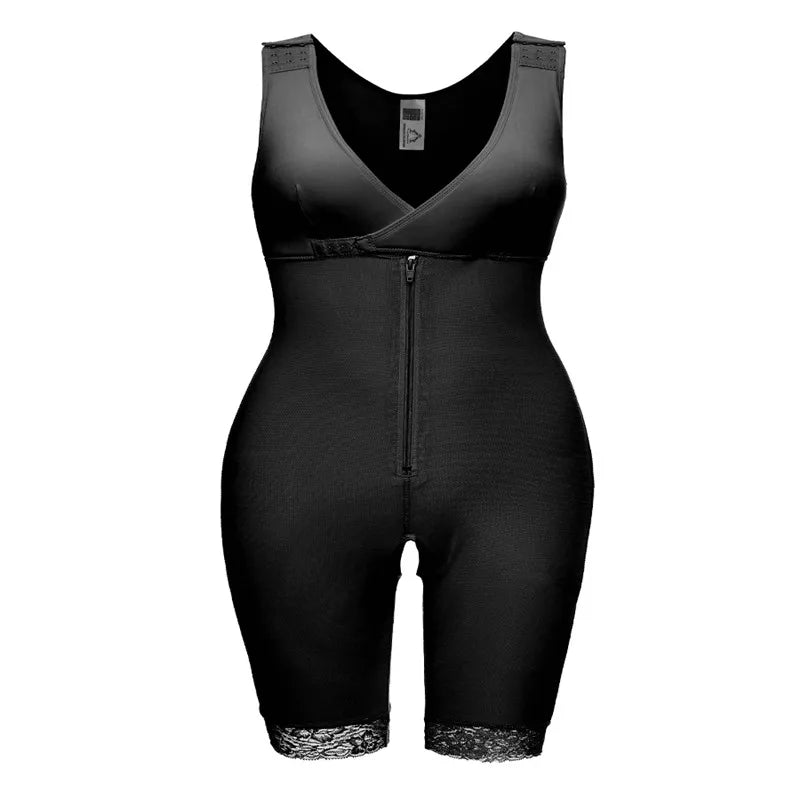 Zip Waist Lace Slimming Shaper Corset Control Shapewear Butt Lifter Strap Body Shaper Underwear Bodysuit Women Plus Size S-6xl.