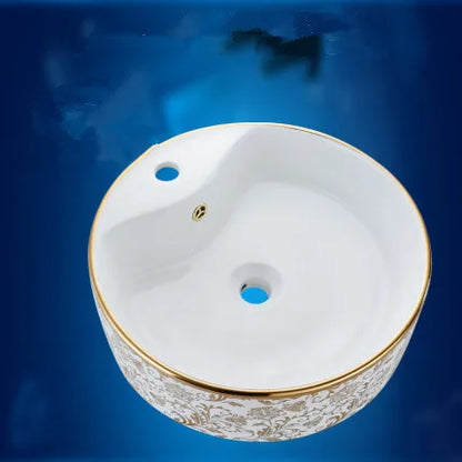 Kunst Keramik Bad Waschbecken Set Keramik Becken Platte Waschbecken Waschbecken Bad Wasserhahn Pop Up Becken Mischbatterie