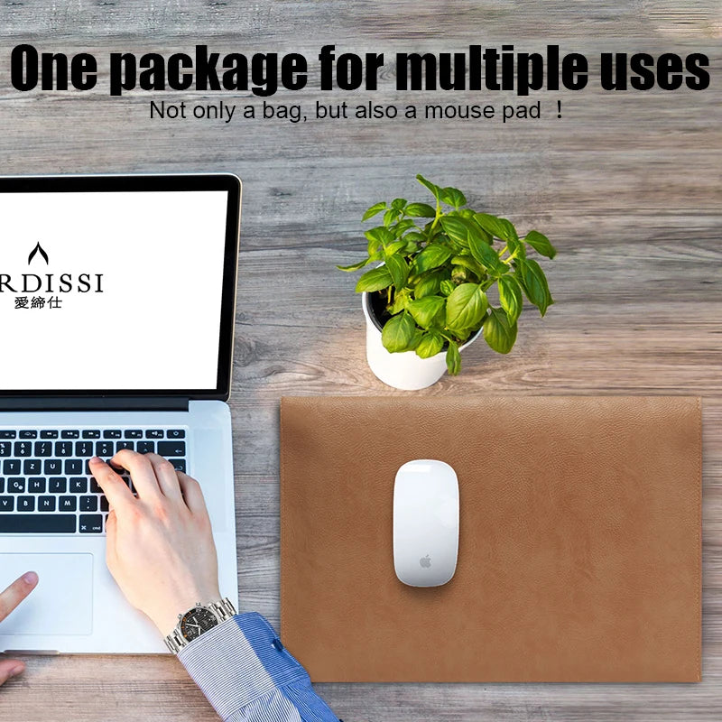 Sleeve Case for ( MacBook Mac Book iPad ) Air M1 M2 Pro 13 3 13.6 14 2 12 9 Inch Cover Bag Leather Men's Folder 2022 2021 2020.