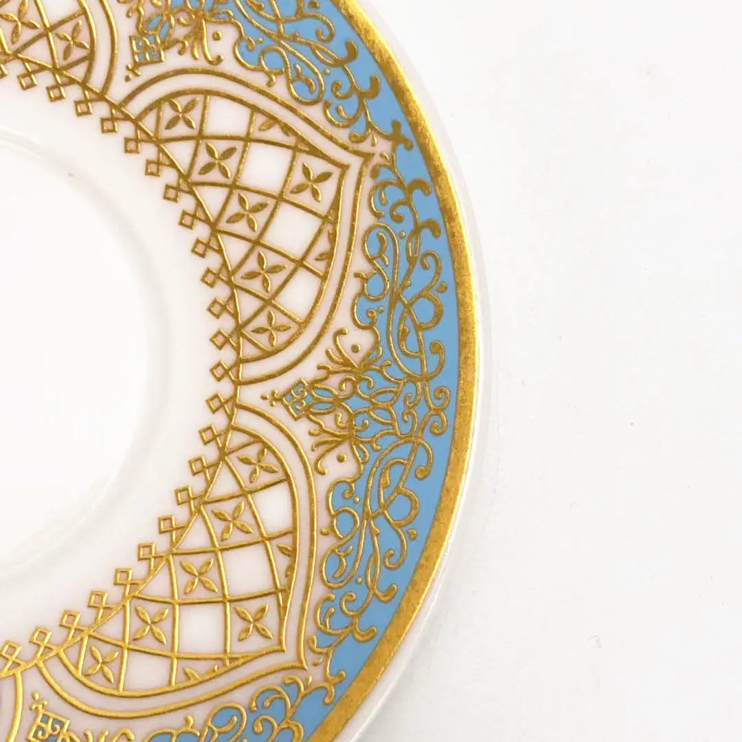 Turkish Tea Glasses Cups Set With Saucers Coffee Cup Romantic Exotic Glass Tea Cup Blue Gold Kitchen Decoration Drinking 3pcs.