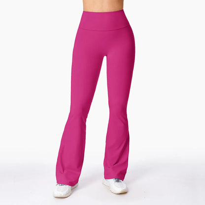 New Arrival Lulu Micro Stretch Wide Leg High Waist Yoga & Fitness Pants Naked Sports Wear Solid Pattern for Running Exercise