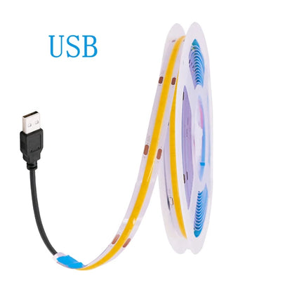 DC 5V LED COB Streifen Licht USB Hohe Dichte Linear Beleuchtung 320LED Flexible Band Lichter Warm Natürliche Weiß rot Blau Grün Dekor