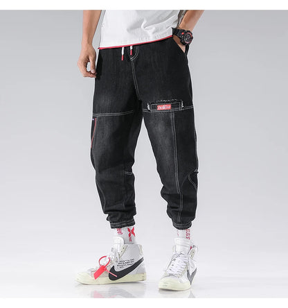 2025 New Streetwear Hip Hop Cargo Pants Men's Jeans Elastic Harun Joggers In Autumn and Spring Men ClothIng.