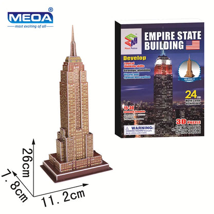 40 Style World Famous Architecture Building 3D Puzzle Model Construction 3D Jigsaw Puzzle Toys For Kids Christmas Gift