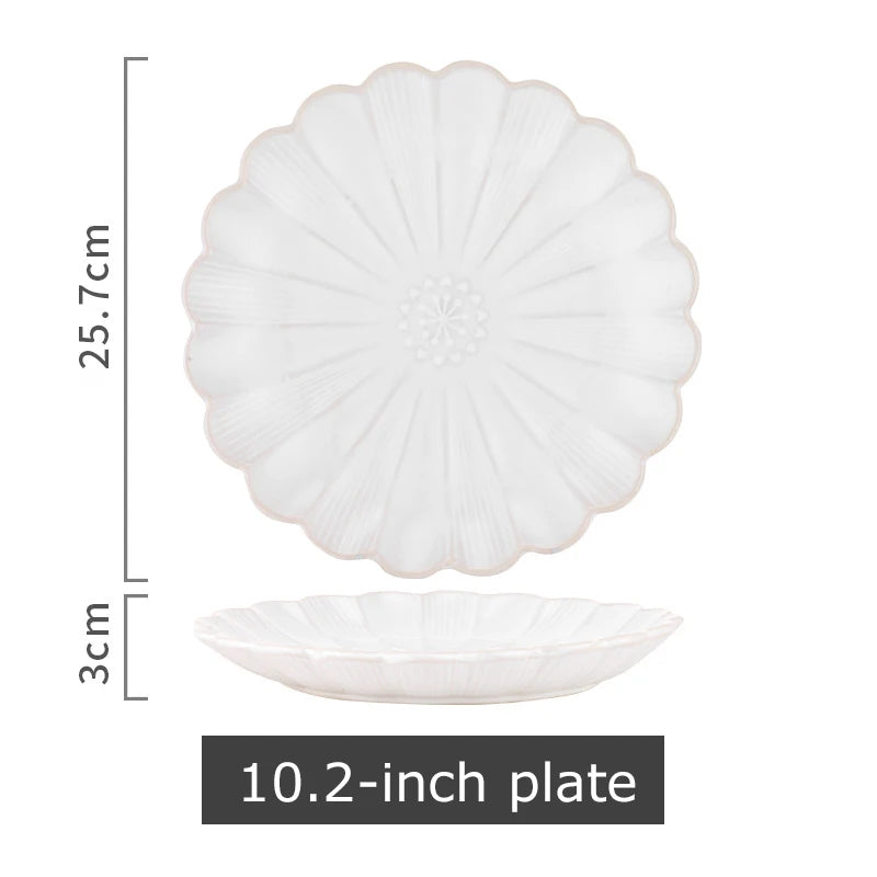 1pc Japanese Dinnerware Ceramic White Blue Dinner Plate Serving Dishes Rice Ramekin Sauce Bowl Microwave Safe