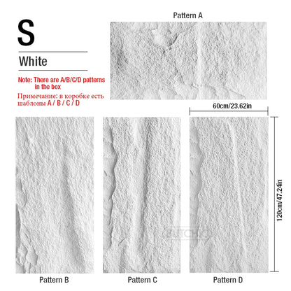 4 pcs 120x60cm high simulation stone 3D wall stickers stone pattern wallpaper wall covering living room 3D wall panel mold tile