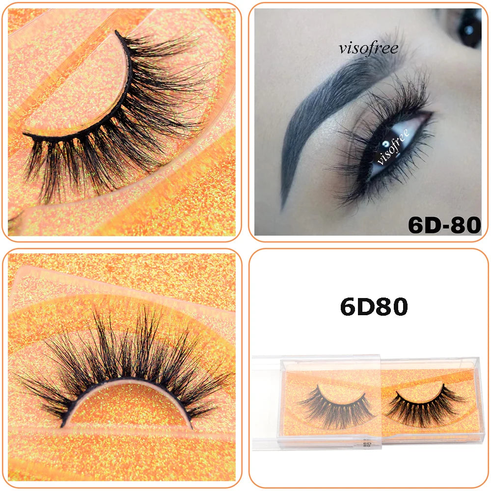 Mink Eyelashes Hand Made Crisscross False Eyelashes Cruelty Free Dramatic 3D Mink Lashes Long Lasting Faux Cils for Makeup Tools