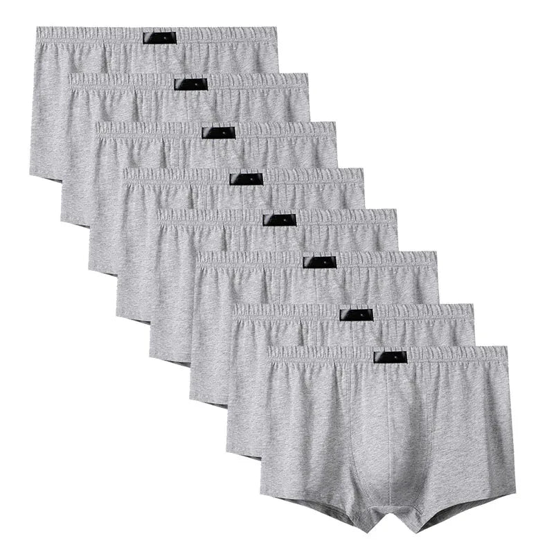 8PCS Herrenhöschen Man Undrewear Boxershorts Herren Innen Atmungsaktiv Große Größe 100% Baumwolle