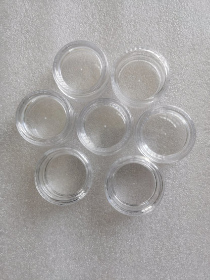 100PCS 3G Transparent Cream Jar, 3CC Mini Empty Clear Sample Container,Empty Cosmetic Containers Recipientes de Plastico.