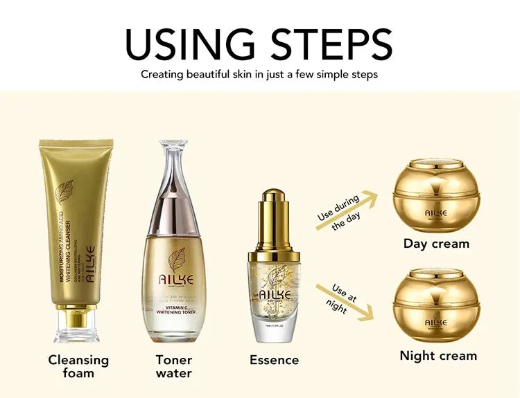 AILKE cosmetics facial skin care sets moisturizing whitening sleeping women beauty wrinkle cream face products female Wholesale.