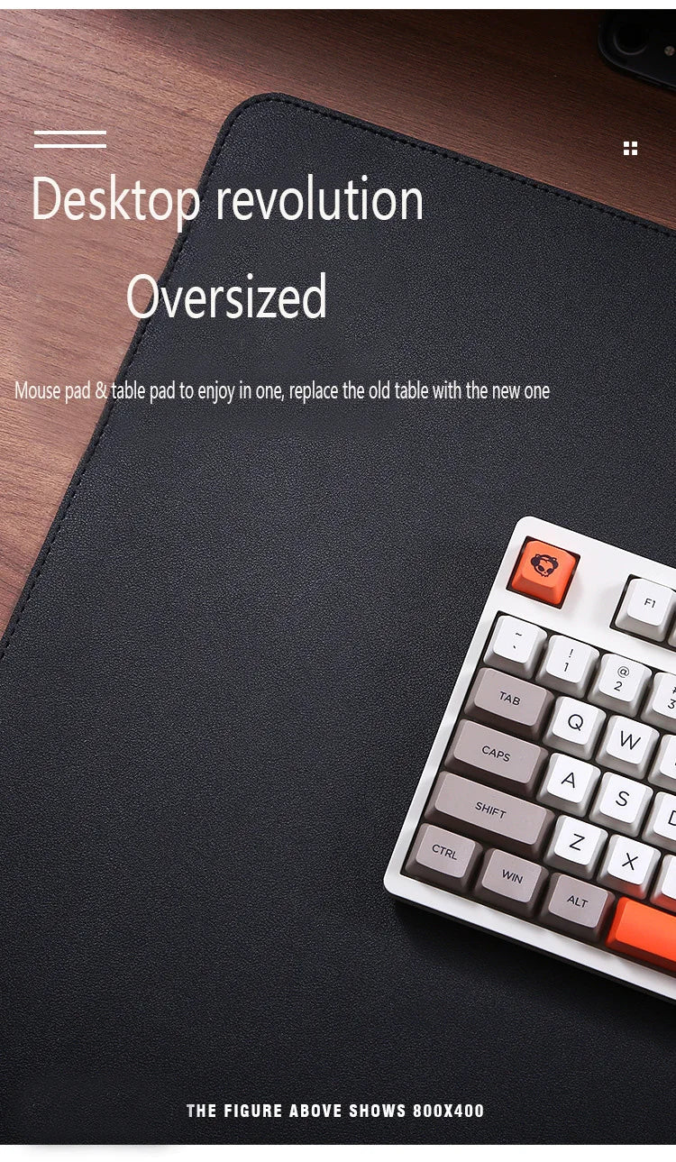 white mousepad Portable Mouse pad large Gaming Waterproof Non-slip PU Suede Desk Mat Computer Keyboard desk pad Mats.