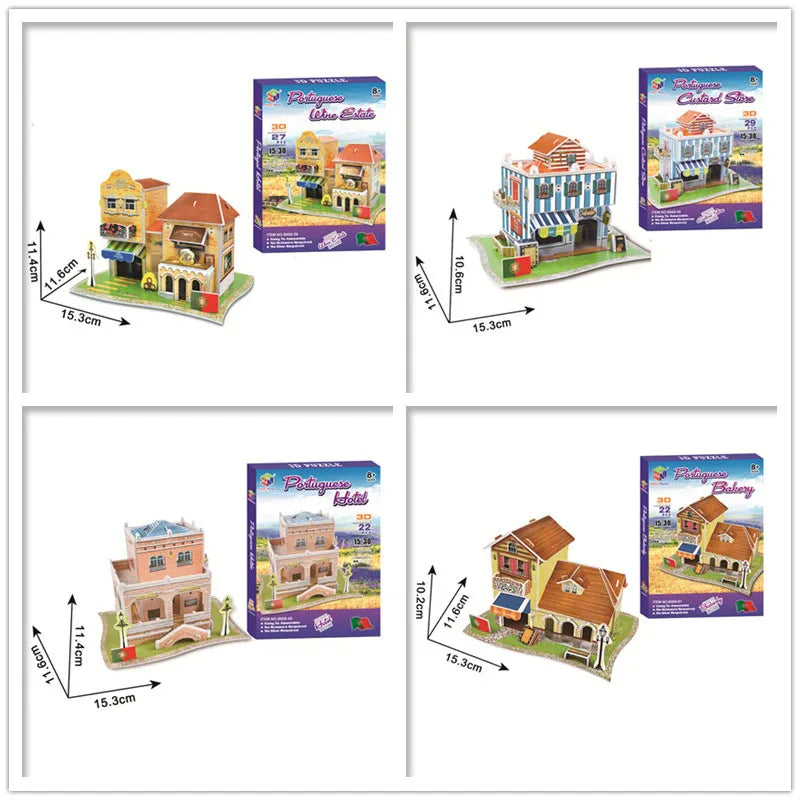 40 Style World Famous Architecture Building 3D Puzzle Model Construction 3D Jigsaw Puzzle Toys For Kids Christmas Gift.