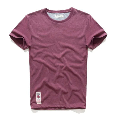 New Summer Men's t-shirt Cotton Solid T shirt Men Causal O-neck Basic tshirt Male High Quality Classical tops.