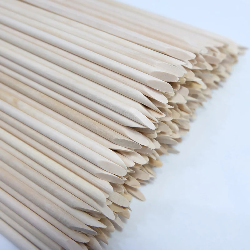 20/50/100pcs Nail Cuticle Pusher Wooden Design Drawing Painting Stick Remover Orange Wood Sticks for Nail Art Tools.