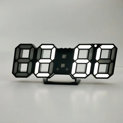 3D LED Wanduhr Modernes Design Digitale Tischuhr Alarm Nachtlicht Saat Wanduhr für Wohnkultur Wohnzimmer