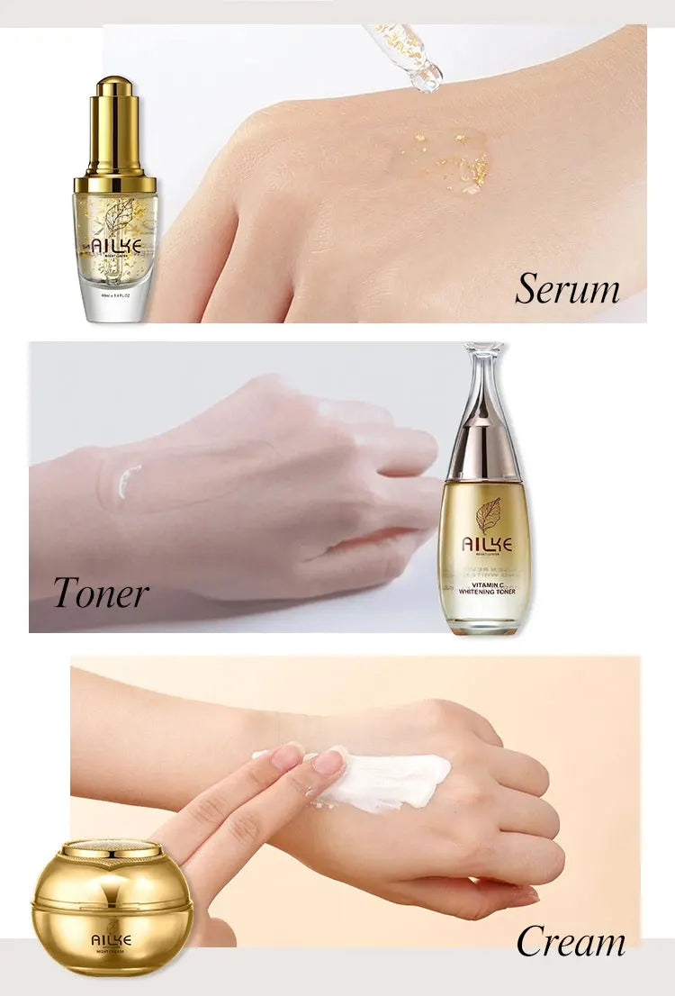 AILKE cosmetics facial skin care sets moisturizing whitening sleeping women beauty wrinkle cream face products female Wholesale.