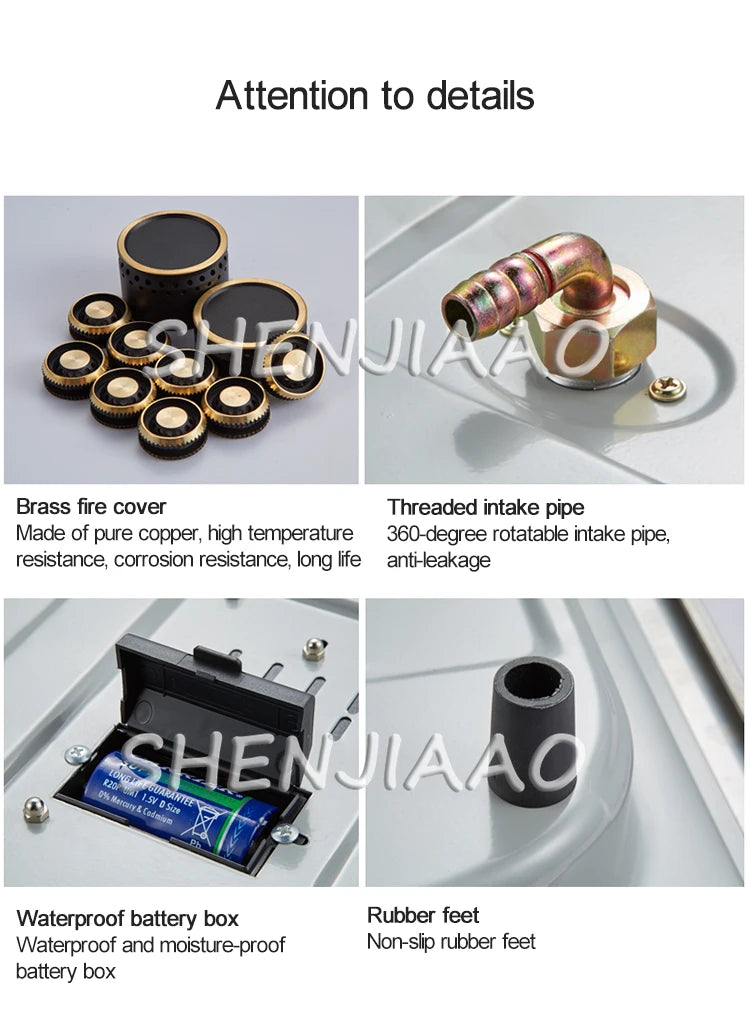 Household Double Stove Liquefied Gas Stove Embedded Kitchen Household Gas Stove Environmental Protection And Energy Saving.