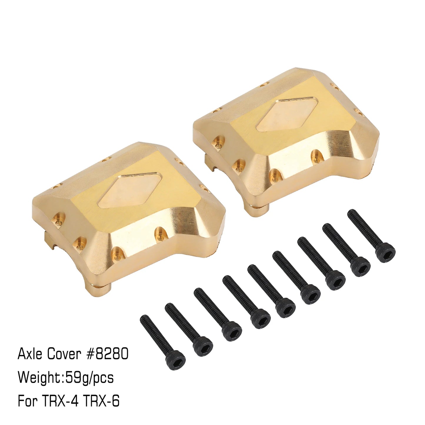 INJORA Heavy Brass Counterweight Portal Drive Housing Bumper Holder Axle Mount for RC Crawler TRX4 TRX-4 TRX6 Upgrade Parts.