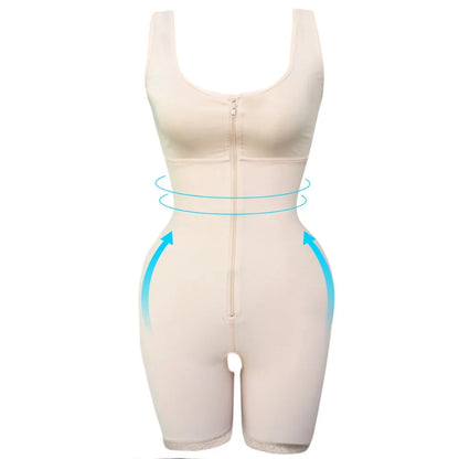 Zip Waist Lace Slimming Shaper Corset Control Shapewear Butt Lifter Strap Body Shaper Underwear Bodysuit Women Plus Size S-6xl