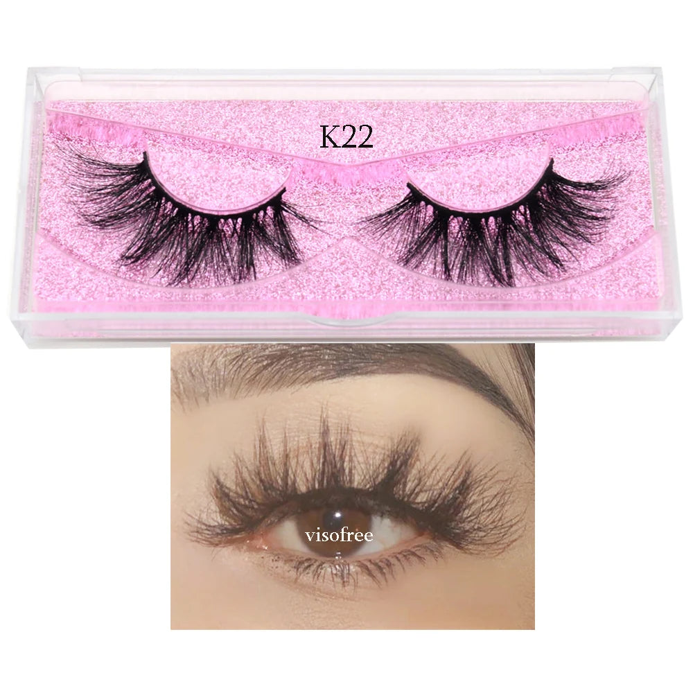 Mink Eyelashes Hand Made Crisscross False Eyelashes Cruelty Free Dramatic 3D Mink Lashes Long Lasting Faux Cils for Makeup Tools