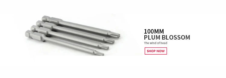 100mm Länge Torx Elektrische Schraubendreher Bit Sets S2 Harte Pflaume Kopf Wind Charge Bits Elektrische Bohrer Charge T8 T10 t20 T25 T30 T40