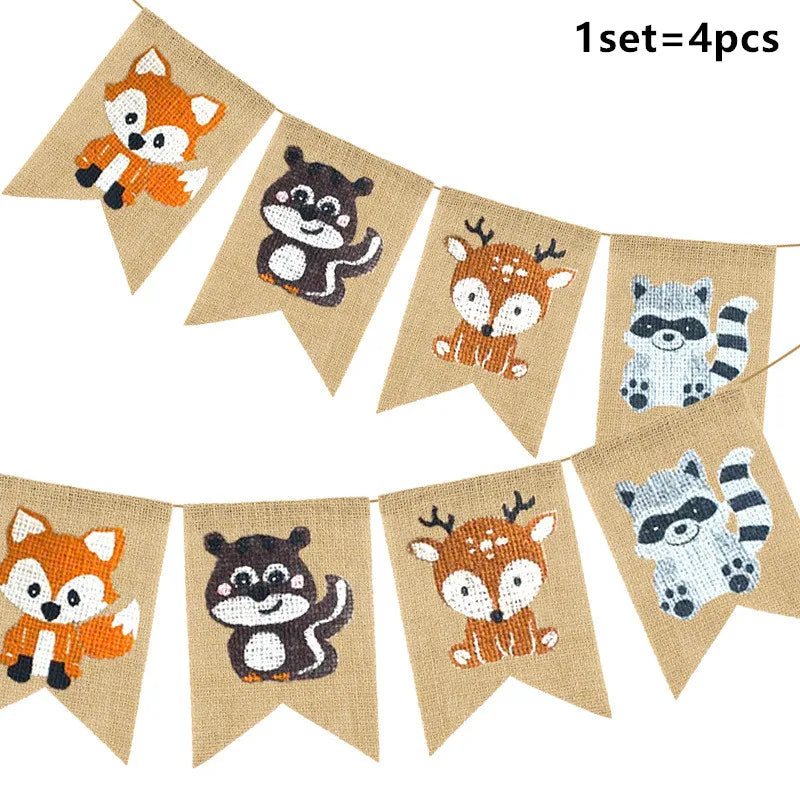 1–12 Monate Foto-Banner, Wald-Foto-Banner, alles Gute zum Geburtstag, Party-Dekoration, Babyparty, 1. Geburtstag, Junge, Mädchen, 12-Monats-Foto-Banner