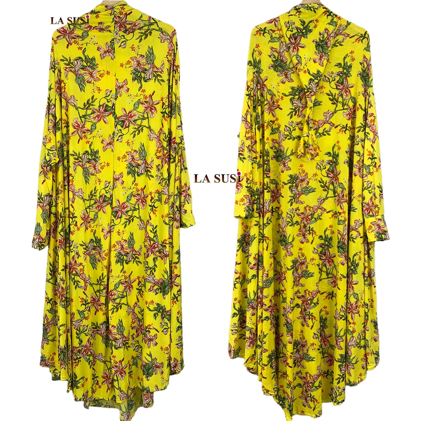 1 Pieces Muslim Hijabs Dress Women's Prayer Garment Dubai Abaya Arab Jibab Islam Flowers Djellaba Femmel Khimar Caftan Clothes