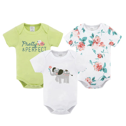 3 teile/los Baby Jungen Body Mode Körper Anzüge Kurzarm Neugeborenen Overalls Cartoon Kinder Baby Mädchen Strampler Kleidung Боди