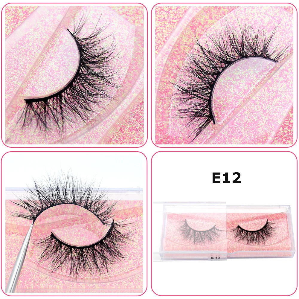 Mink Eyelashes Hand Made Crisscross False Eyelashes Cruelty Free Dramatic 3D Mink Lashes Long Lasting Faux Cils for Makeup Tools