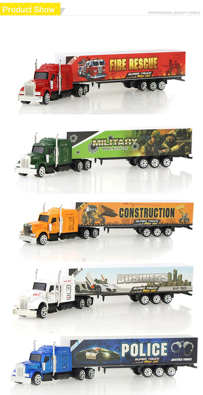 1 Pcs Sliding Alloy Truck Model Diecast Car Toy Container Oil Truck Tank Multi-color Vehicles Toys Birthday Gift for Children.