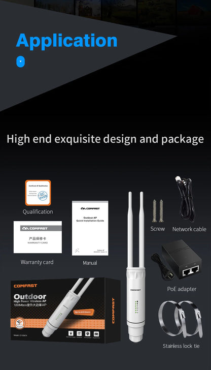 Comfast AC1200 Outdoor Wifi signal Extender AP Router 2.4/5Ghz Dual Dand Long Range 1200mpbs Wireless Wifi repeater waterproof