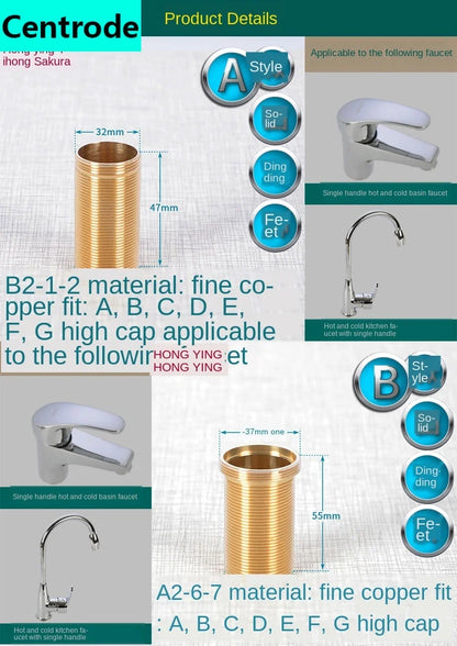 Kitchen faucet faucet fixed foot big foot screw extension nut wash basin thick countertop screw fixing seat repair accessories