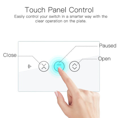 US EU WiFi RF433 Smart Touch Vorhang Rollos Motorschalter Tuya Smart Life App Fernbedienung Funktioniert mit Alexa Google Home.