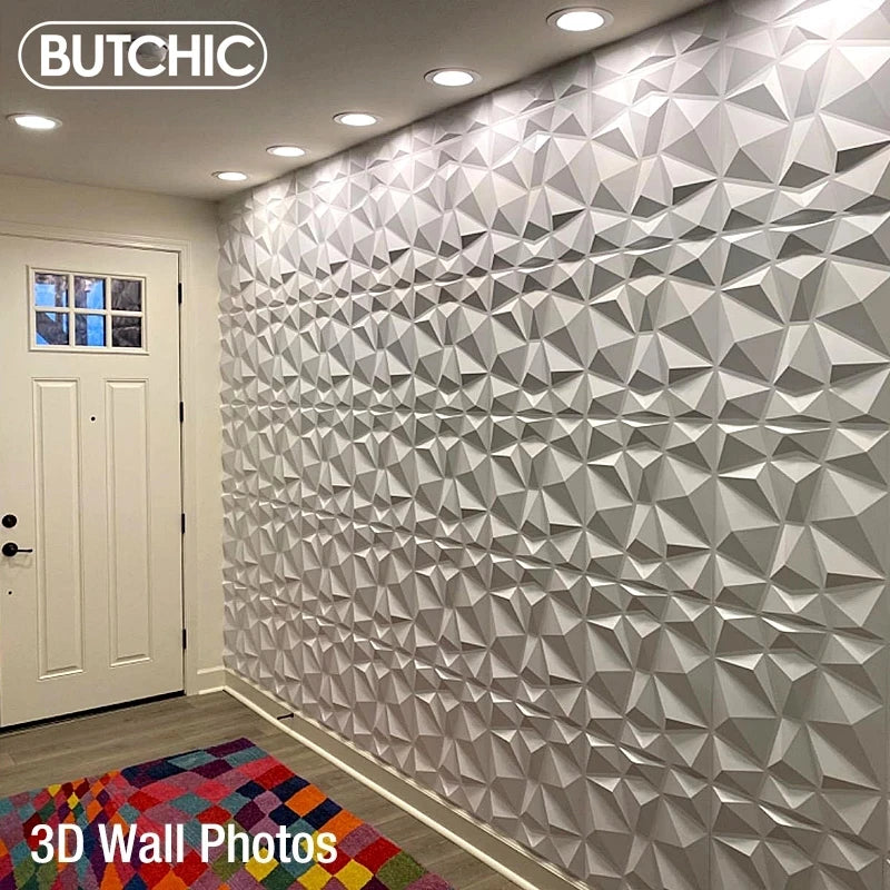 12pcs 30x30cm Super 3D Art Wall Panel PVC tile Waterproof Esports game 3D Wall Sticker Decor Tiles Diamond Design DIY Home Decor