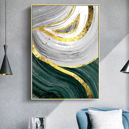 Customizable Abstract Landscape Mural Living Room Decoration Nordic Canvas Wall Art Pictures for Bedroom Modular Home Decor