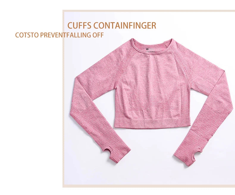 Women Vital Seamless Yoga Fitness Clothing Set High Waist Gym Leggings Crop Tops Sports Tracksuit Plush Up Sports Outfits